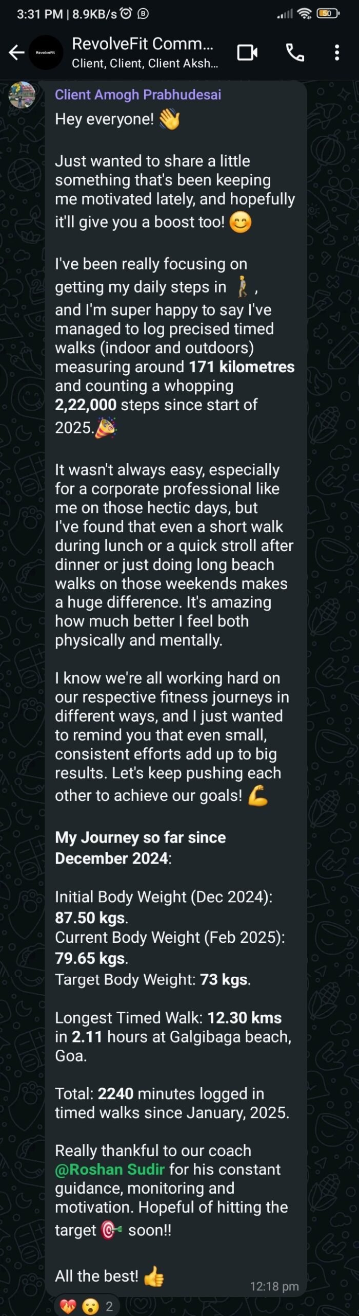 Client Transformation Message
