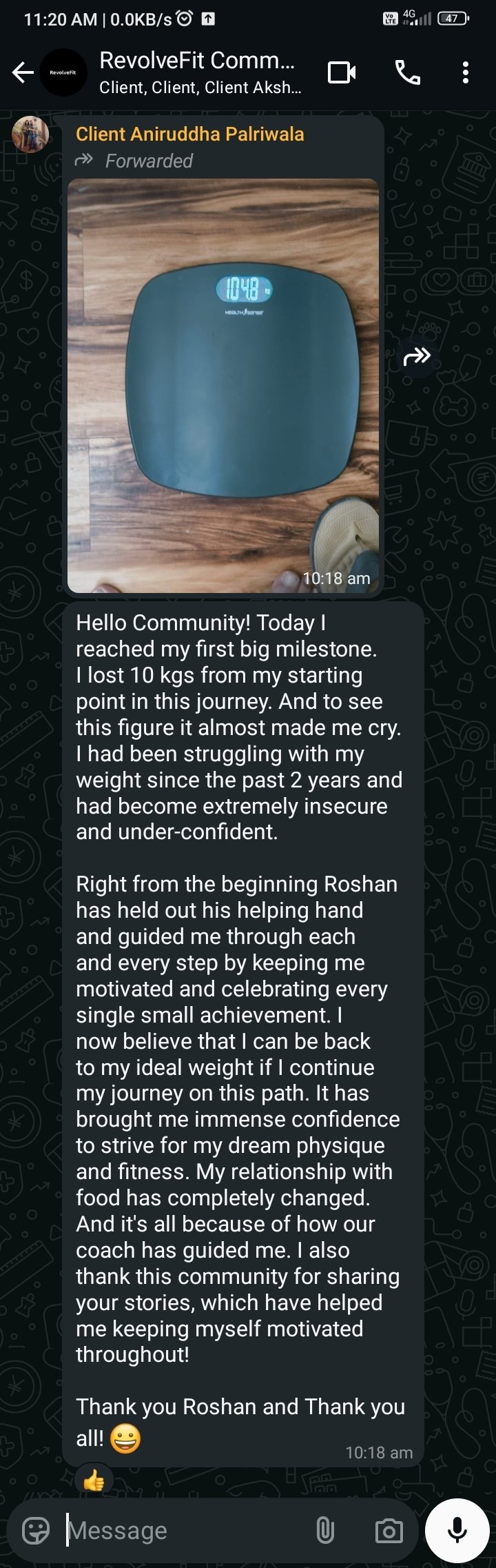 Client Transformation Message